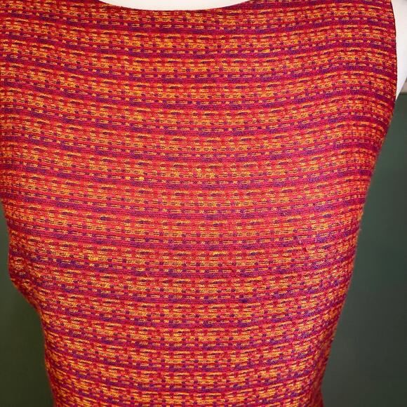 Vintage Danny Nicole Sheath Dress Pink Orange Mod Retro Made USA Size 10P preppy - Picture 4 of 10